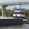 Gold Coast outbound under the Sharptown, MD bridge on the Nanticoke River.